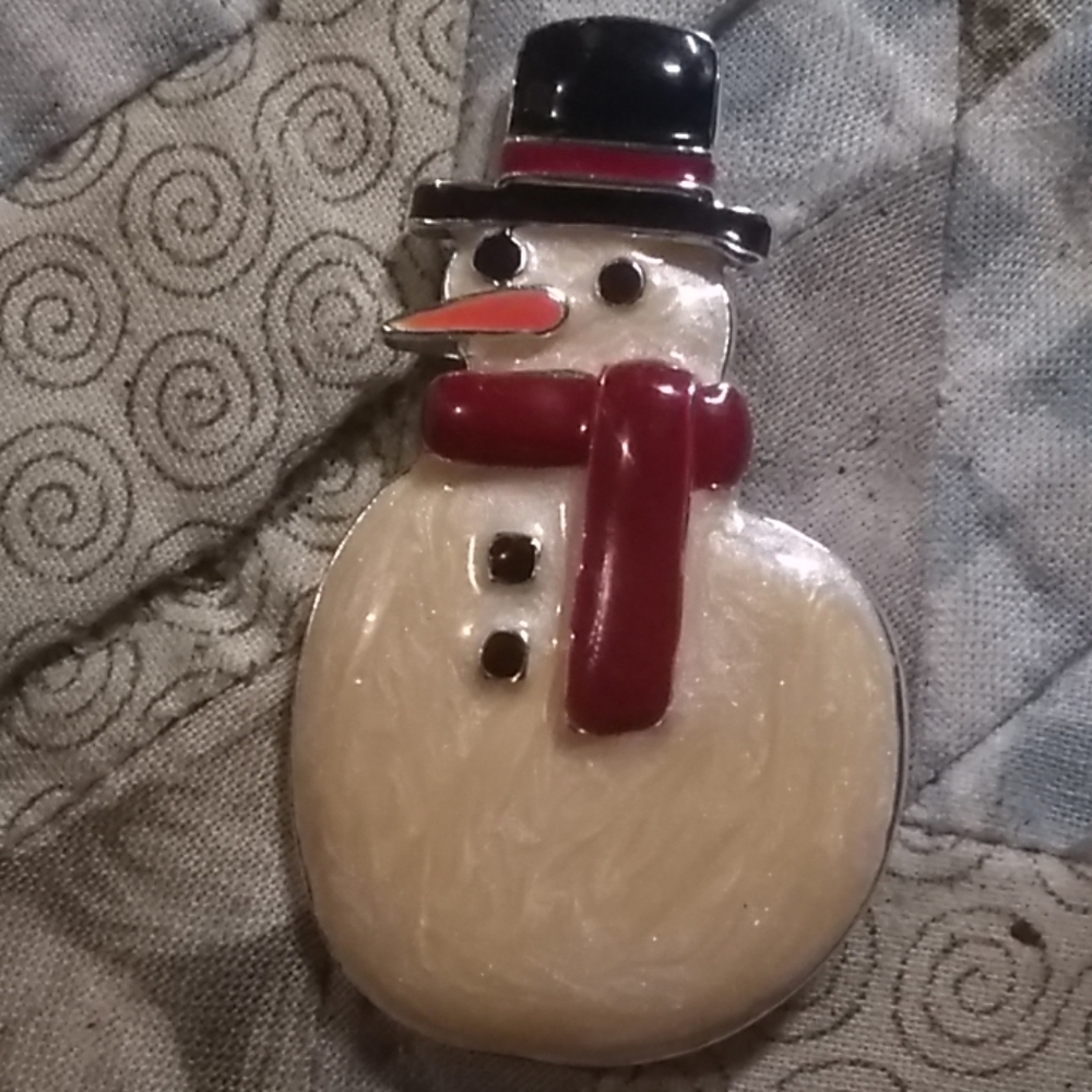 Enamel Snowman pin